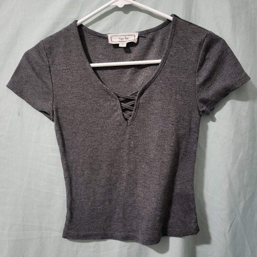 Gray Crop Top
